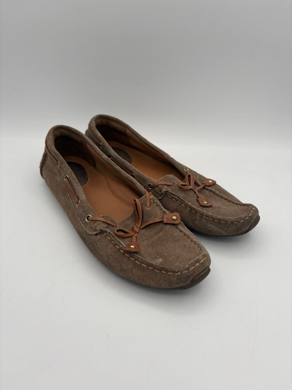 Clarks Suede Leather Loafers Boat Shoes Size 7